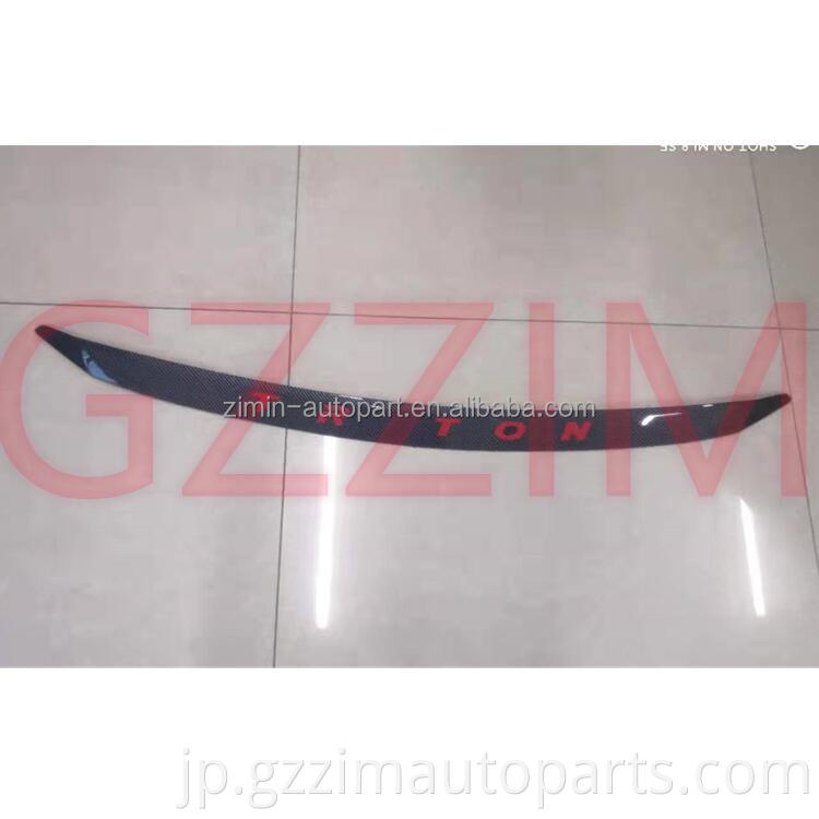 Carbon Fiber Color Front Hood Lid Cover Engine Decorative Moulding Trim For Triton L200